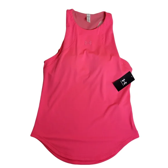 Under Armour Women's Sport 2 in 1 Racerback Tank Top BIB Avy 1356299 Hot Pink M - Picture 5 of 12